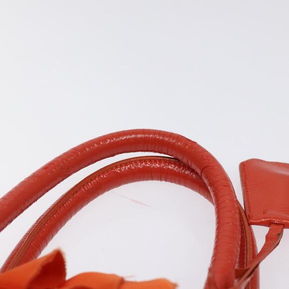 PRADA Hand Bag Nylon Orange Gold - Picture 8 of 12